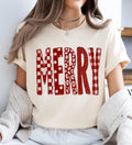 Retro Merry Christmas Shirt, Festive Holiday Xmas Gift, Womens Christmas Vibes