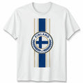Unisex Finland Retro Strip Style Football Tshirt Game Day Soccer Men Women Tee Unisex