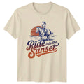 Ride Into The Sunset Womens Cowgirl Horse Riding Western Gift For Her Unisex