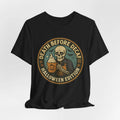 Death No Decaf Halloween Coffee T-Shirt Skeleton Pumpkin Spice Latte Tee