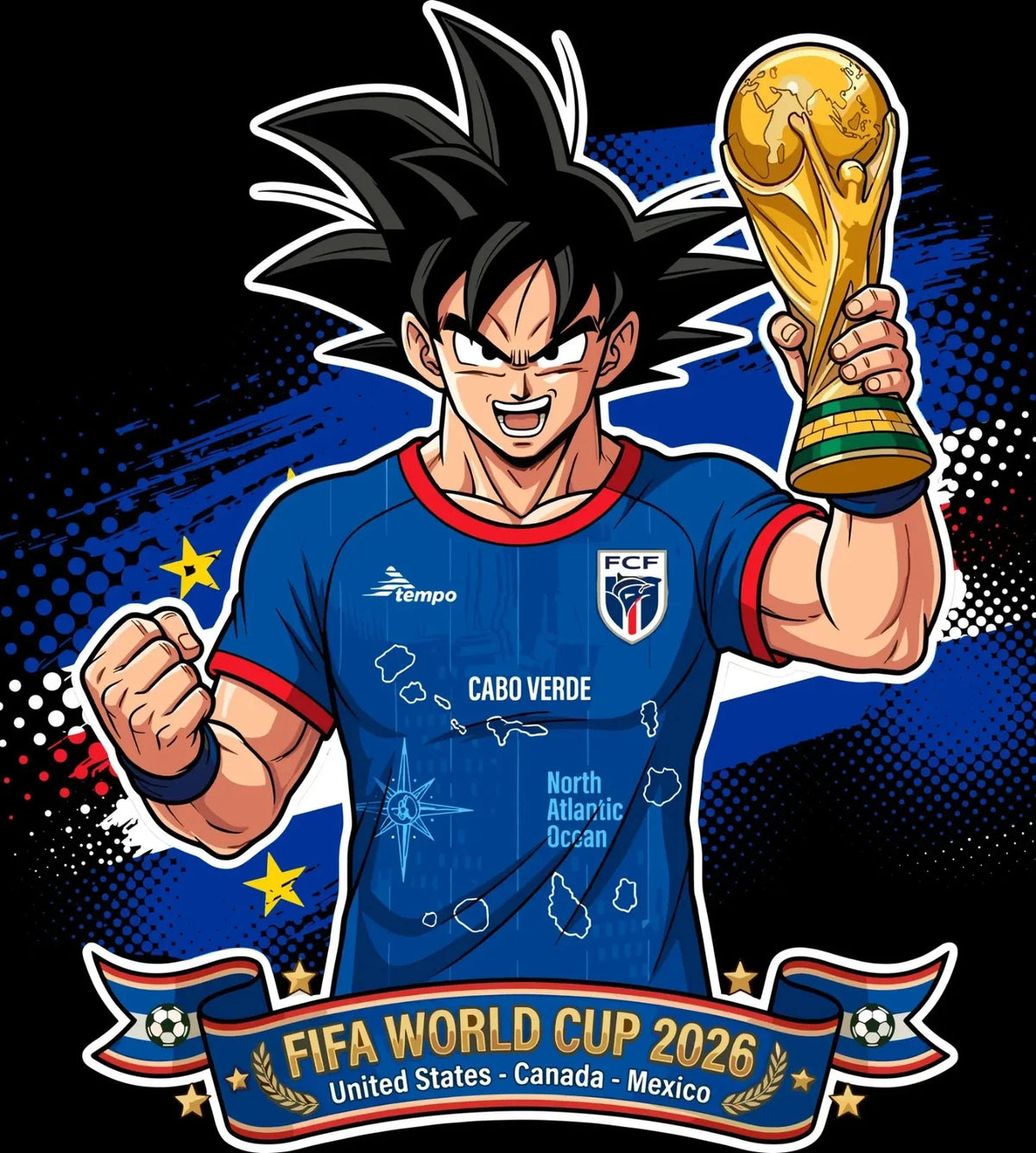 cabo verde World Cup Football DTF Iron On Heat Transfer Unisex Soccer T shirt Unisex