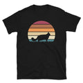 Retro Sunset Kitten Feline Pet Norwegian Forest Cat Short-Sleeve Unisex T-Shirt
