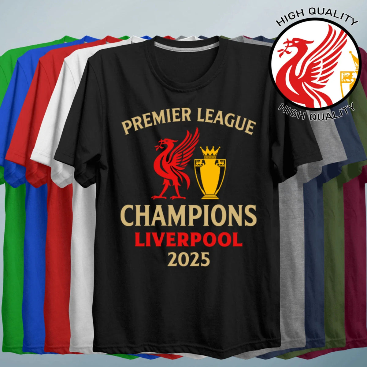 2025 LIVERPOOL Shirt Champions Top Adult Kids Sizes Souvenir ALL Colours Unisex