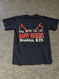 Vintage NYC Fire Department Happy Hookers Red Hoko Brooklyn T Medium