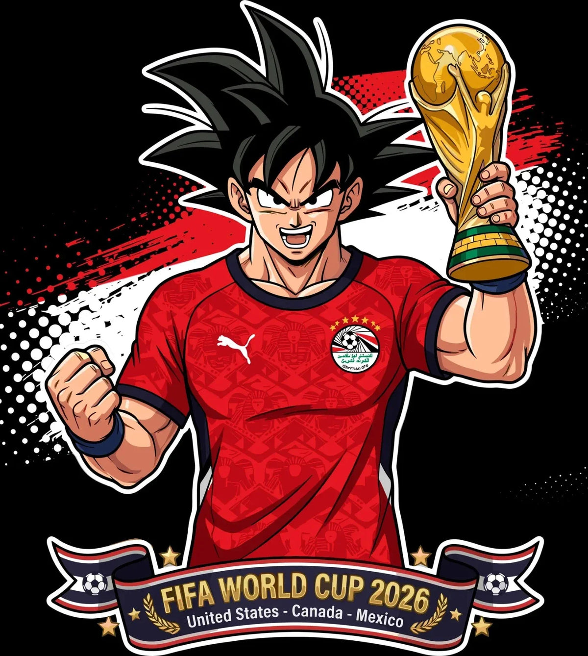 egypt World Cup Football DTF Iron On Heat Transfer Unisex Soccer T shirt Unisex