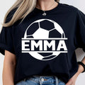 Personalised Football Shirt Custom Name Soccer Sports Tee Unisex Gift Xmas Tops Unisex