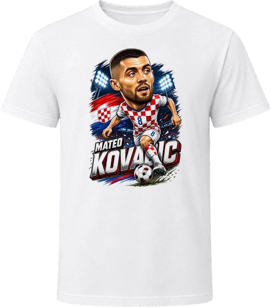 Mateo Kovacic, Croatia Caricature Soccer 2026 T Shirt Unisex