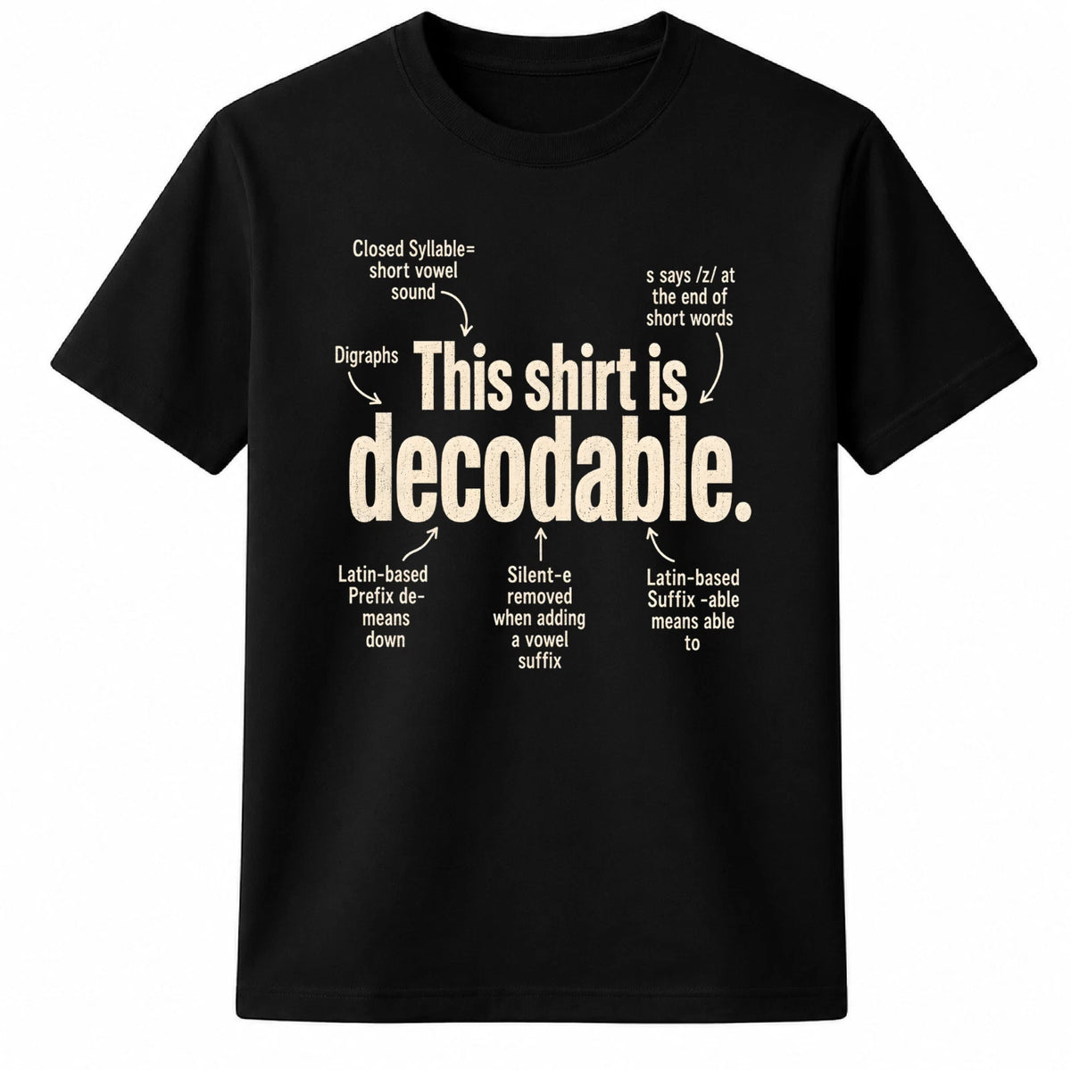 This Shirt Is Decodable Funny Linguistics Teacher Language Nerd Unisex T-Shirt