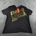 Easy Shirt Mens XL Black Gold World Cup England 2010 Football Cotton Supporter Unisex