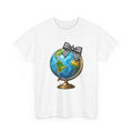 Map Bow Shirt Teachers Expedition Gift Women Bold Tee Bow T-Shirt Educator