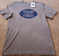 New! Life Is Good Size Small Gray Sunday Funday (Football) Unisex