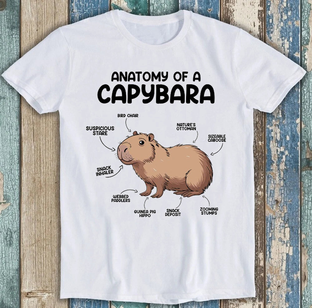 Anatomy of a Capybara Cute Animal Meme Funny Gift Tee T Shirt 1895