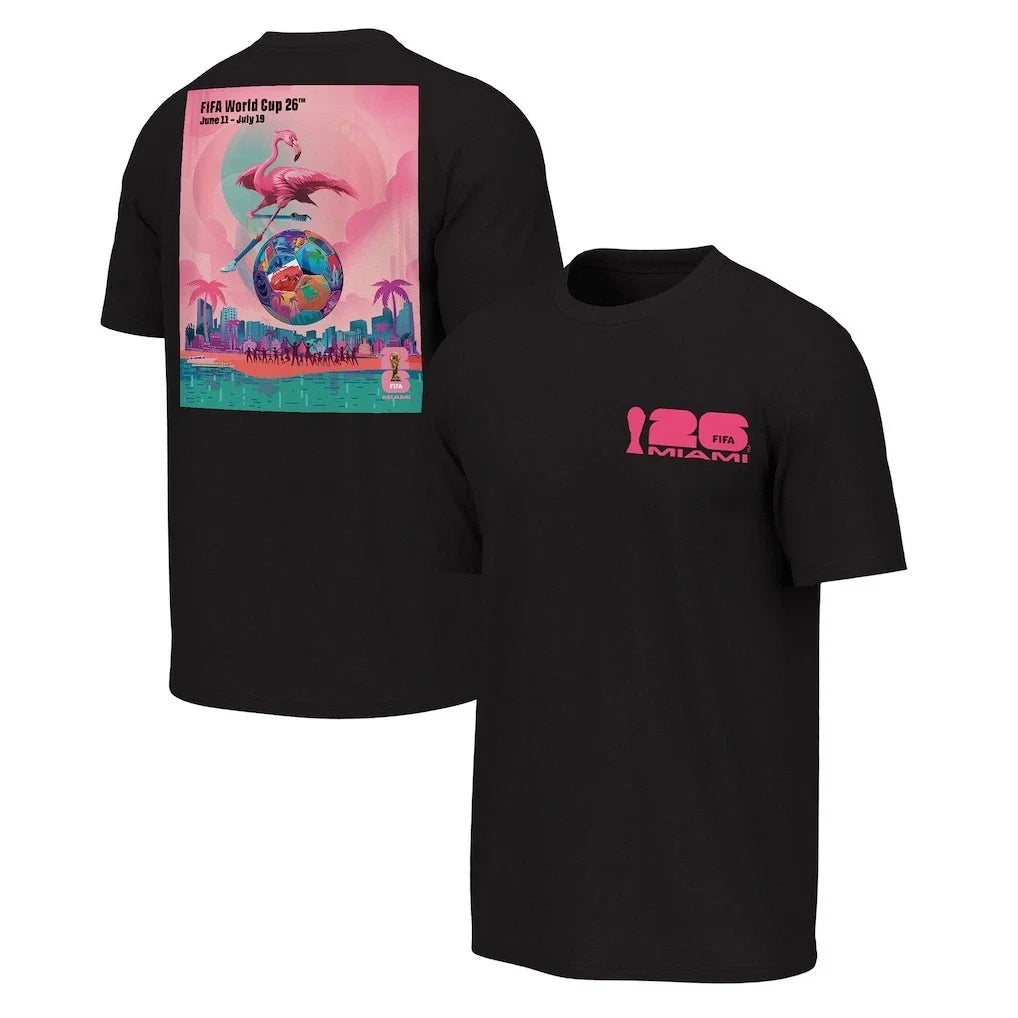 World Cup Miami Poster Graphic Soccer Fan T Shirt Unisex Unisex