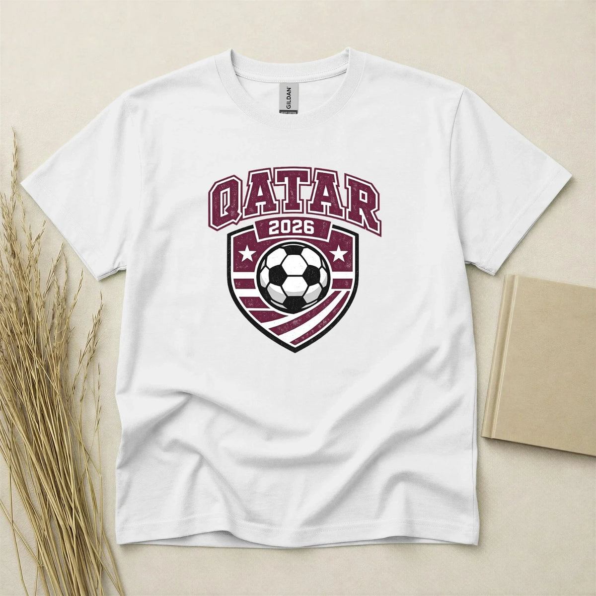 Qatar 2026 Football Fan T Shirt Soccer Supporters Gildan Cotton Family Top Unisex