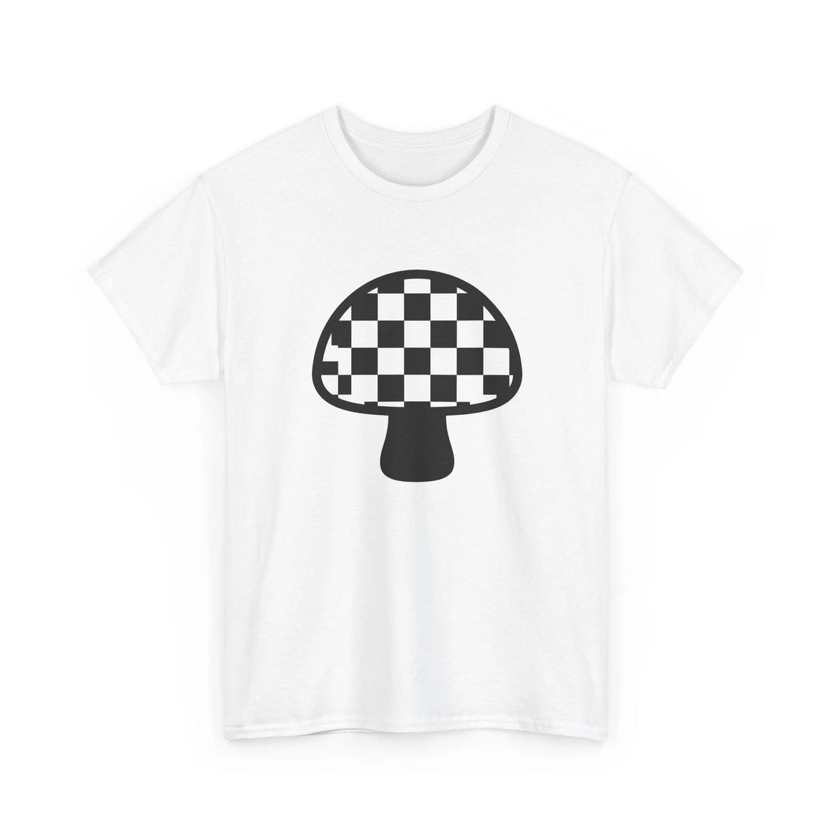 Tartan Mushroom Shirt Mushroom Look Gift Women Eye-Catching Tee Fungus T-Shirt