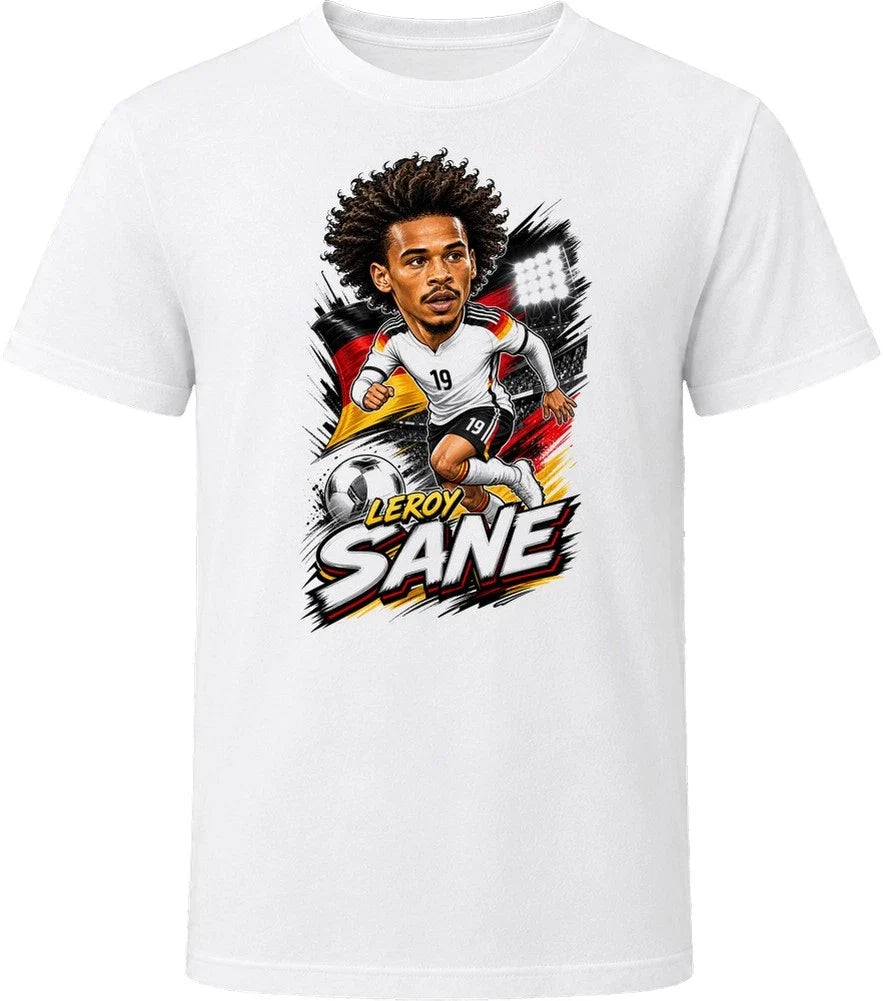 Leroy Sane, Germany Caricature Soccer 2026 T Shirt Unisex