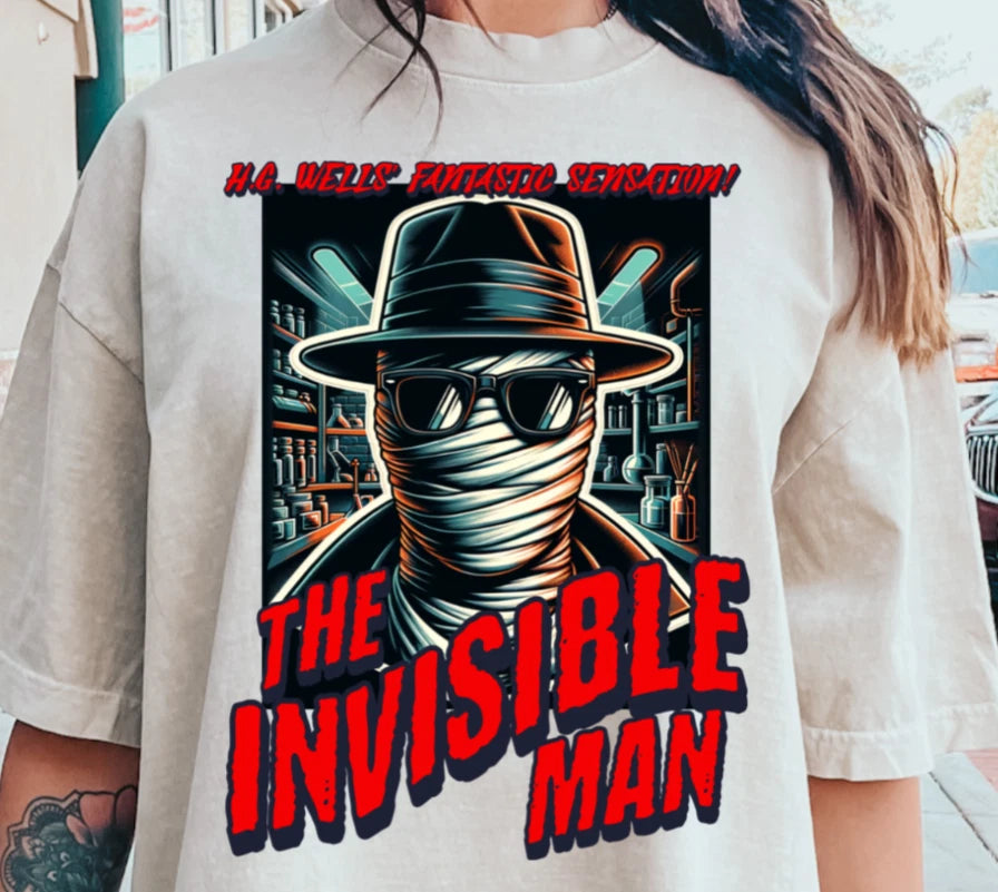 Invisible Man Shirt, Classic Monsters Movie Style Tee, Vintage Horror Apparel