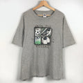 Vintage Y2K Soccer Graphic T Shirt Mens XL Gray Sports World Cup Tee FIFA Unisex