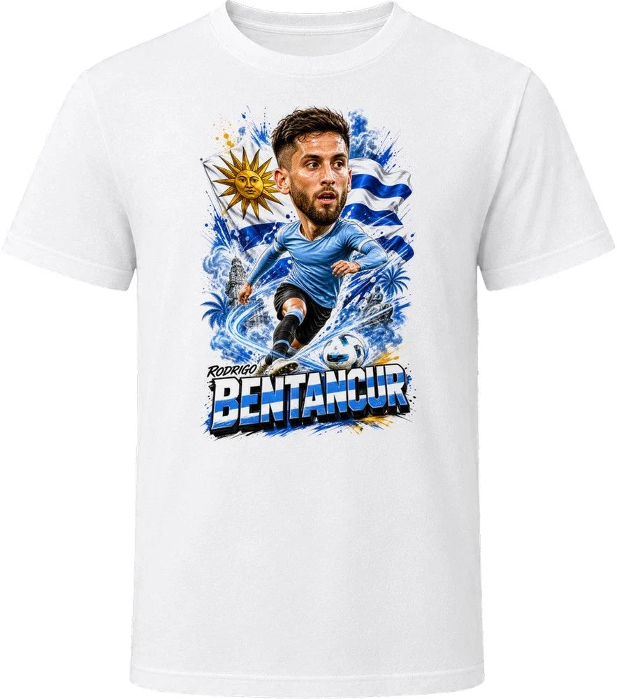 Rodrigo Bentancur Uruguay Soccer Caricature 2026 World Cup T Shirt Unisex