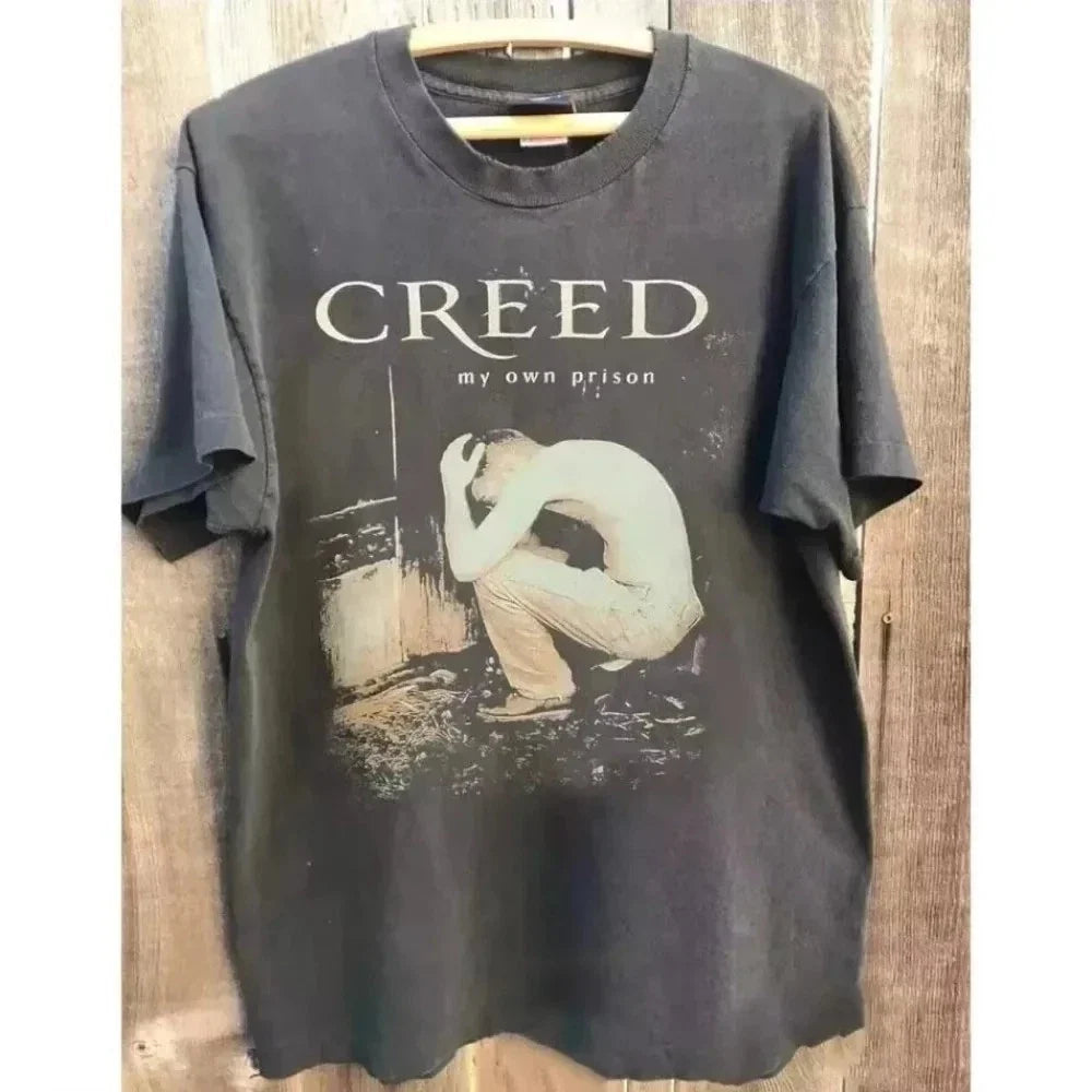 Creed Graphic Print Band Unisex Tees Cotton Unisex