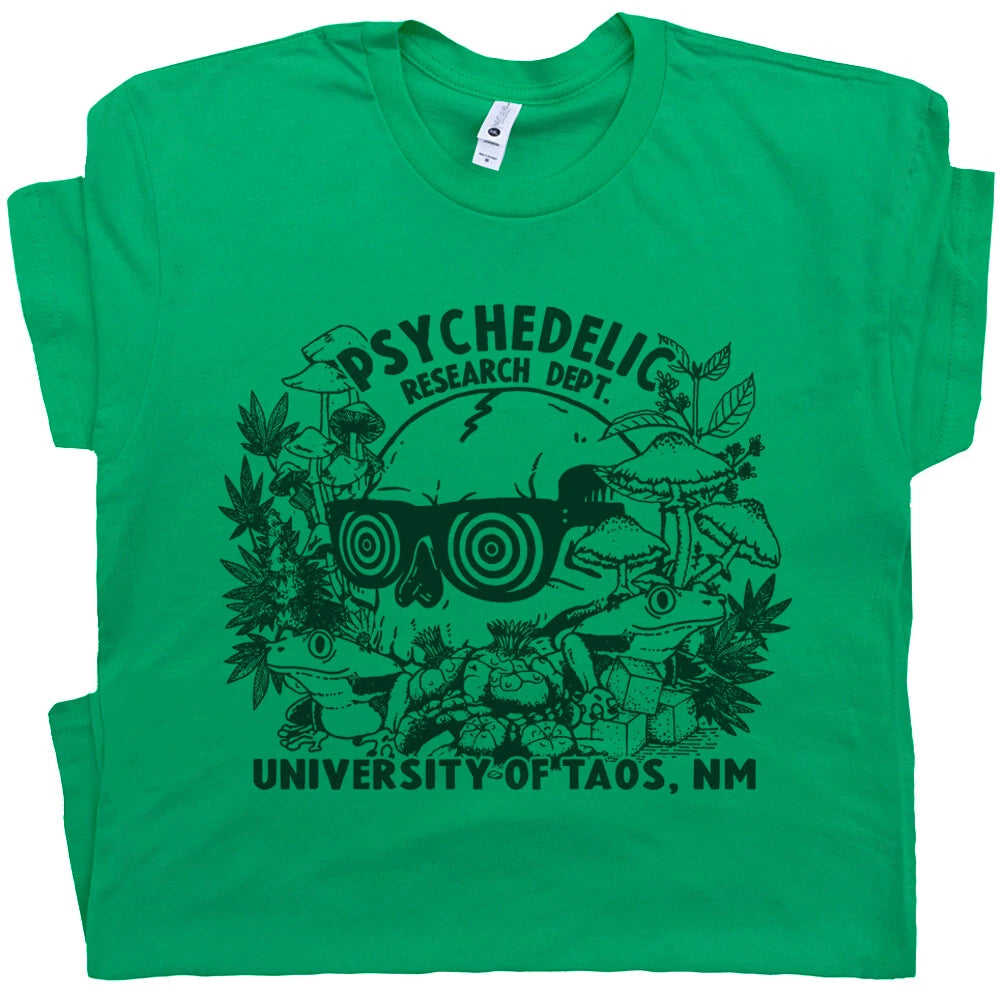 Psychedelic Research T Shirt Mushrooms Shirt LSD Peyote Toad Trippy Graphic Tee