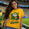 Brazil 2026 World Cup Soccer Bella Canvas Brasil Football Fan Tee Unisex