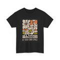 Bloom At Your Own Space T-Shirt | Retro Floral Mushroom Illustration