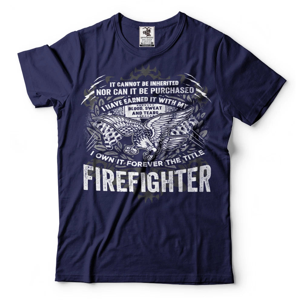 Firefighter T-shirt American Firefighter US Fire Fighter Tee Shirt