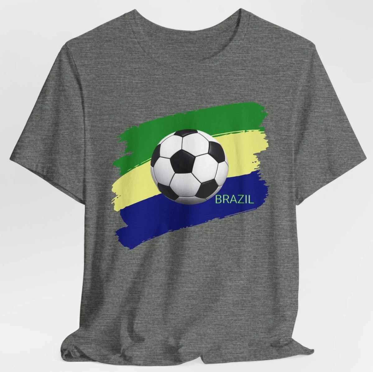 Brazil Soccer T Shirt Football Fan Graphic Brazil Flag Sports Tee Unisex