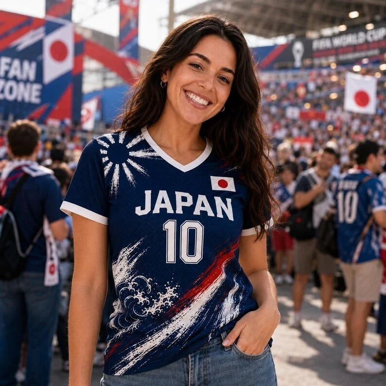 Personalized Japan Football Shirts, Custom Soccer Jersey Shirt, Mother Fan Outfi Unisex