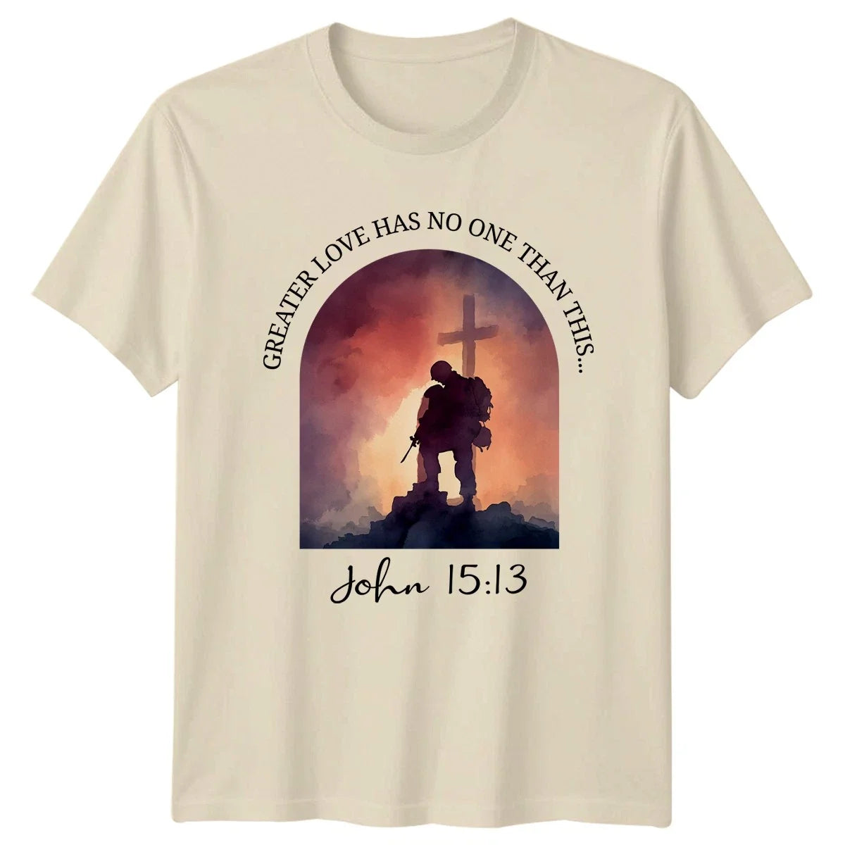 Greater Love Has No One Than Mens Bible Verse Christian Military Unisex