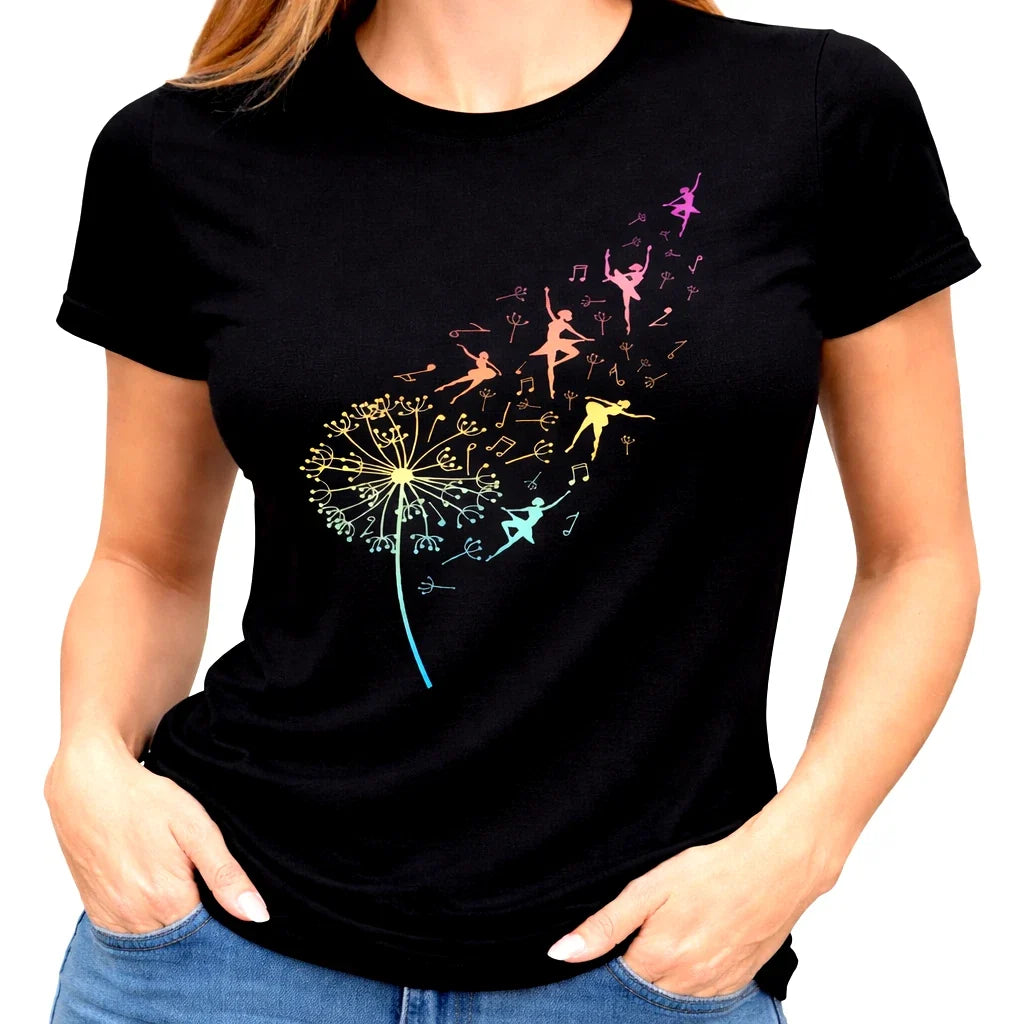 Ballet Dancer T Shirt Dance Lover Ballerina Dandelion Graphic Tee Dance Mum Gift Unisex