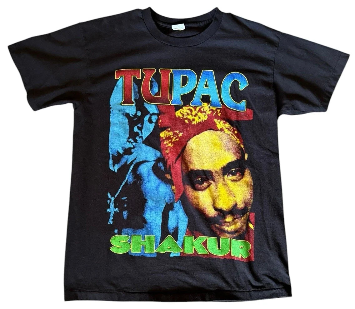 Tupac Rap Tee Double Sided Modern Boot Size Large Black Unisex