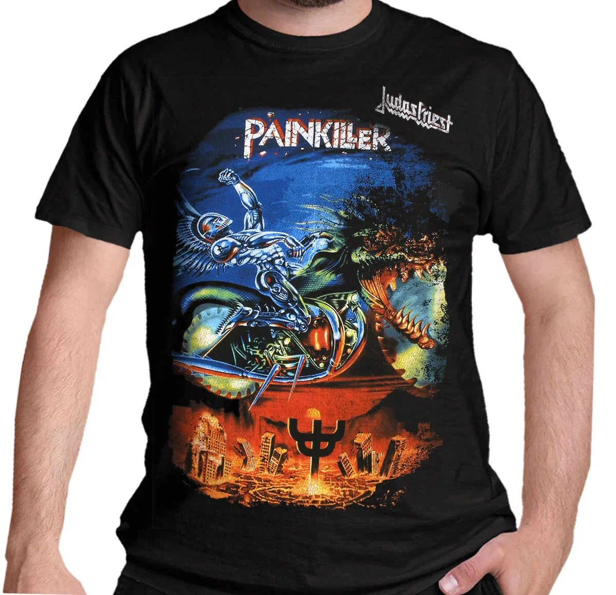 Official Judas Priest T Shirt Painkiller Black New S M L XL XXL Unisex
