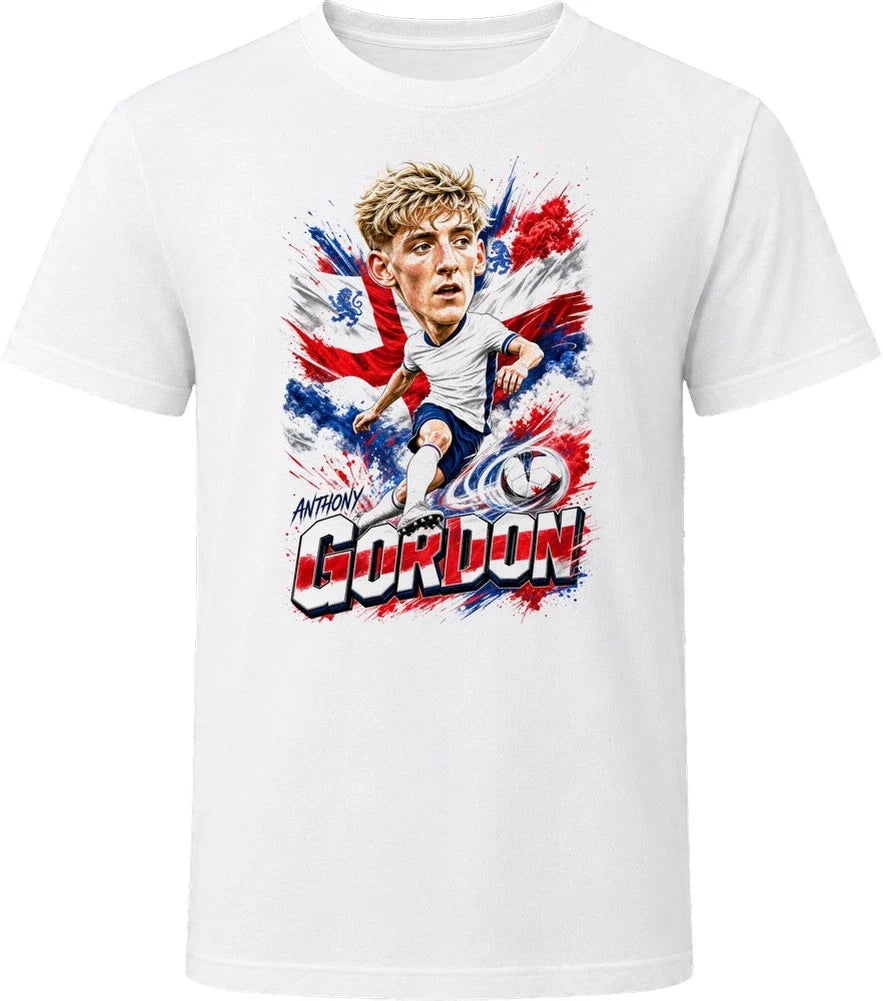 Anthony Gordon England Soccer Caricature 2026 World Cup T Shirt Unisex