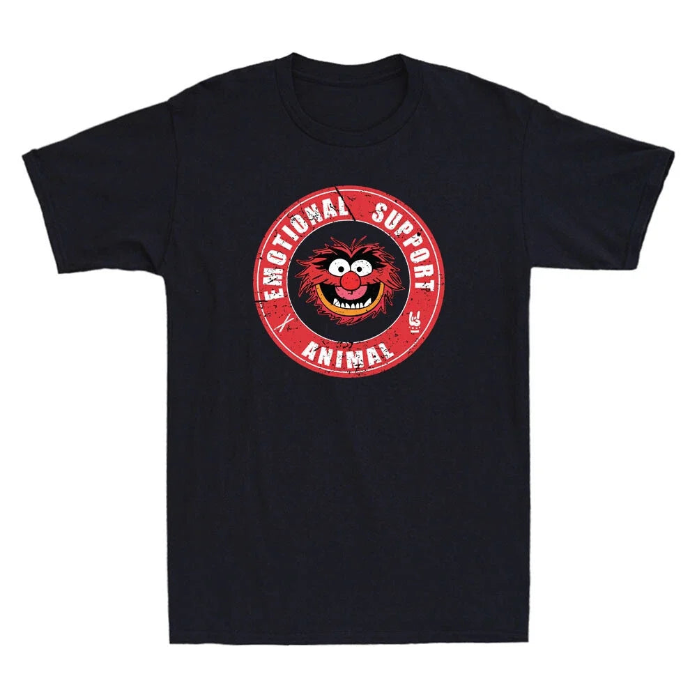 Muppets Emotional Support Animal Funny Meme Vintage Men's Short Sleeve Unisex