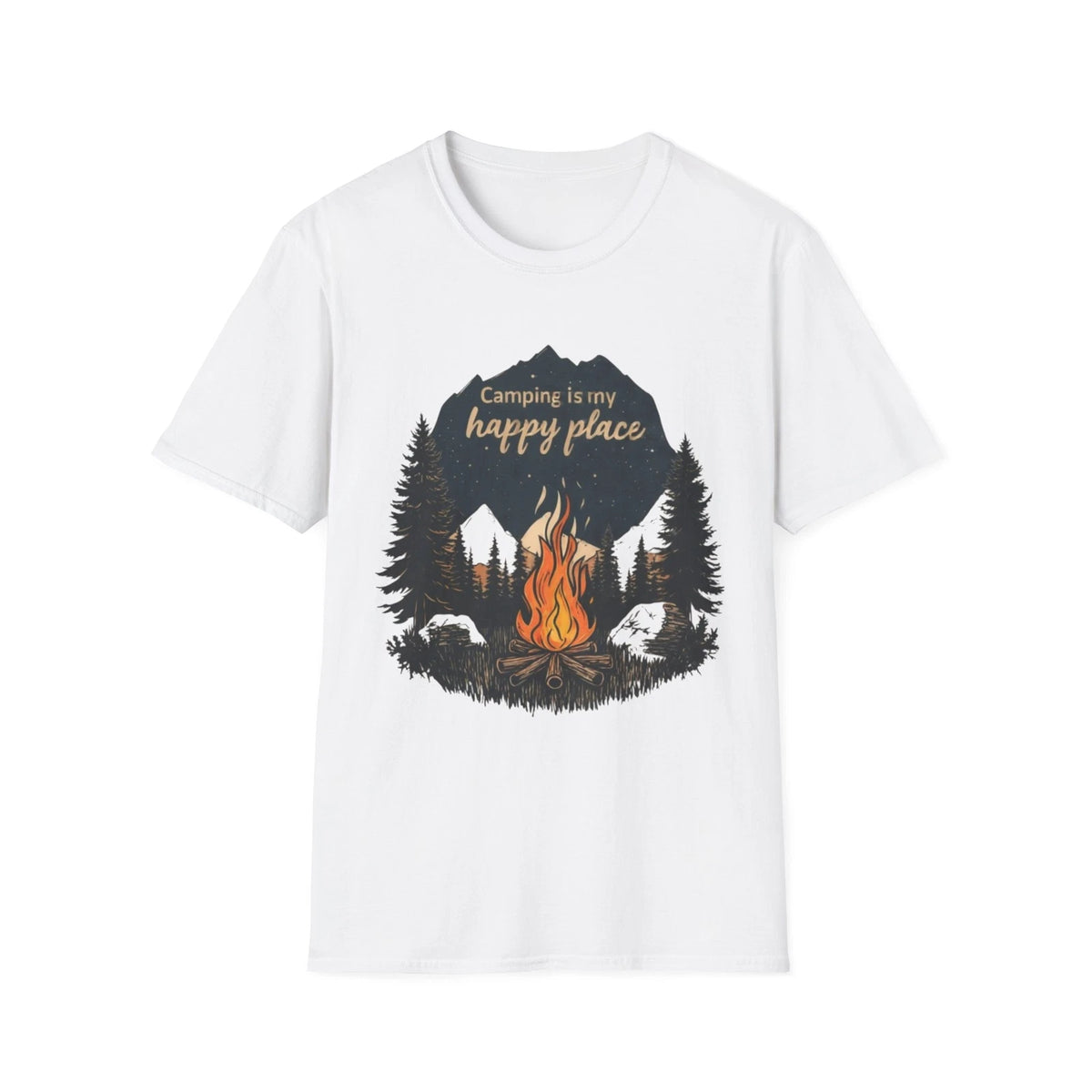 Camping Happy Place T-Shirt, Nature Tee, Outdoor Gift, Travel Shirt, [...]