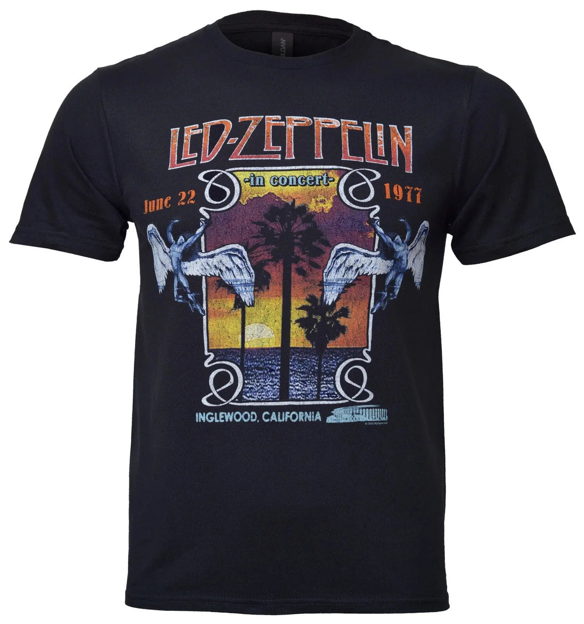 Official Led Zeppelin T Shirt Inglewood In Concert 77 Robert Plant New S To 2XL Unisex