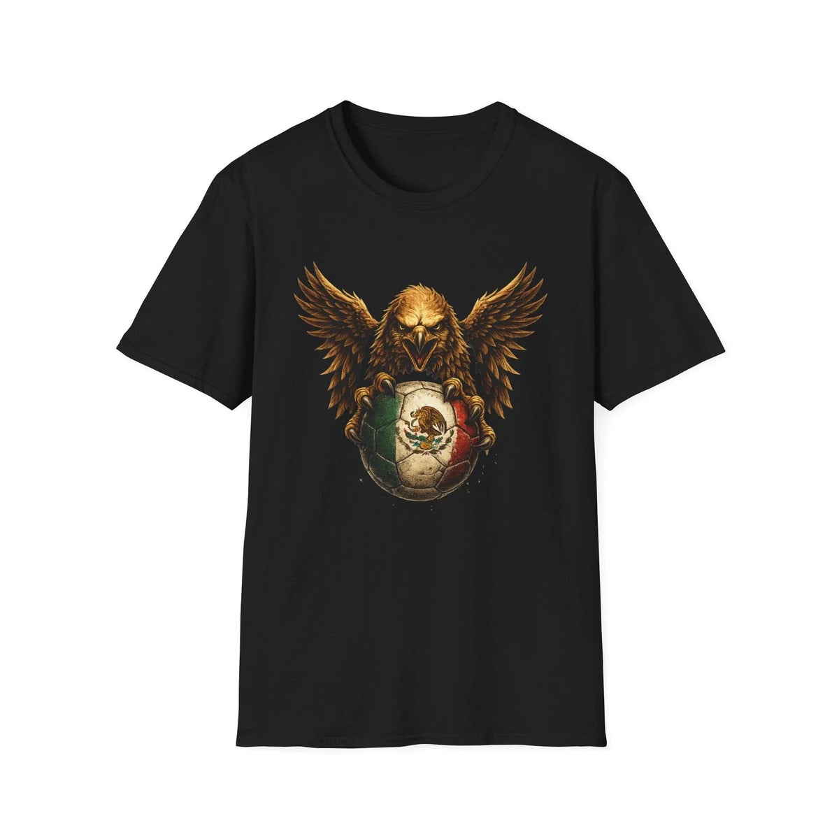 Mexico Eagle Soccer Ball | Vintage Football Fan Graphic Tee Unisex