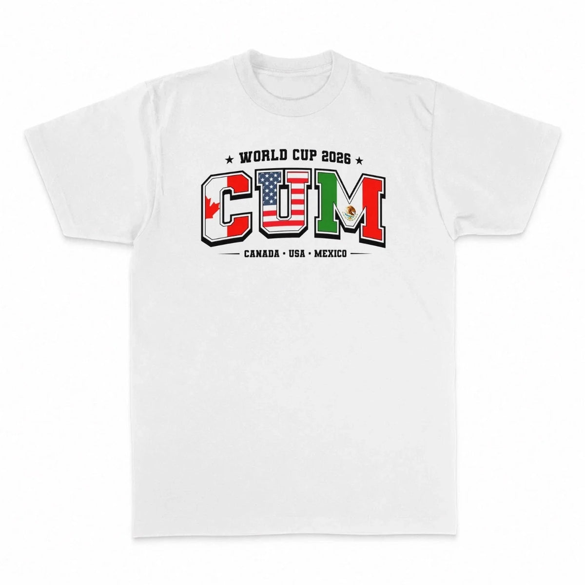 CUM Football World Cup 2026 Unisex Soccer Graphic White Funny Adult Meme Unisex
