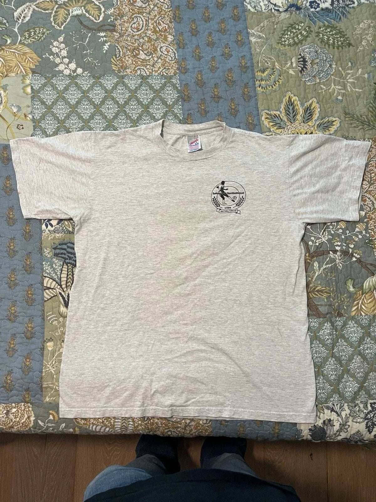 Vintage Jerzees Labor Day Invitational 1996 Simi Valley Soccer T Shirt Gray L Unisex