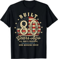 Built 80 Years Ago Funny 80th Birthday USA Flag Gift Unisex Unisex
