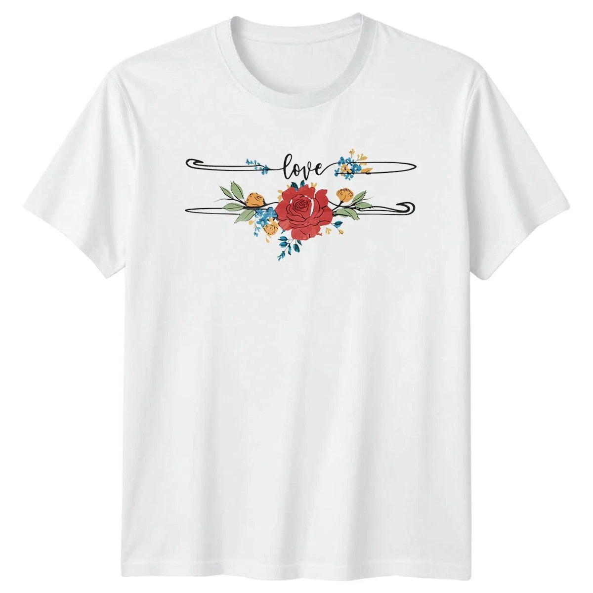 Love Womens Floral Romance Valentines Day Gift For Her Unisex
