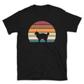 Retro Sunset Kitten Feline Pet Manx Cat Short-Sleeve Unisex T-Shirt