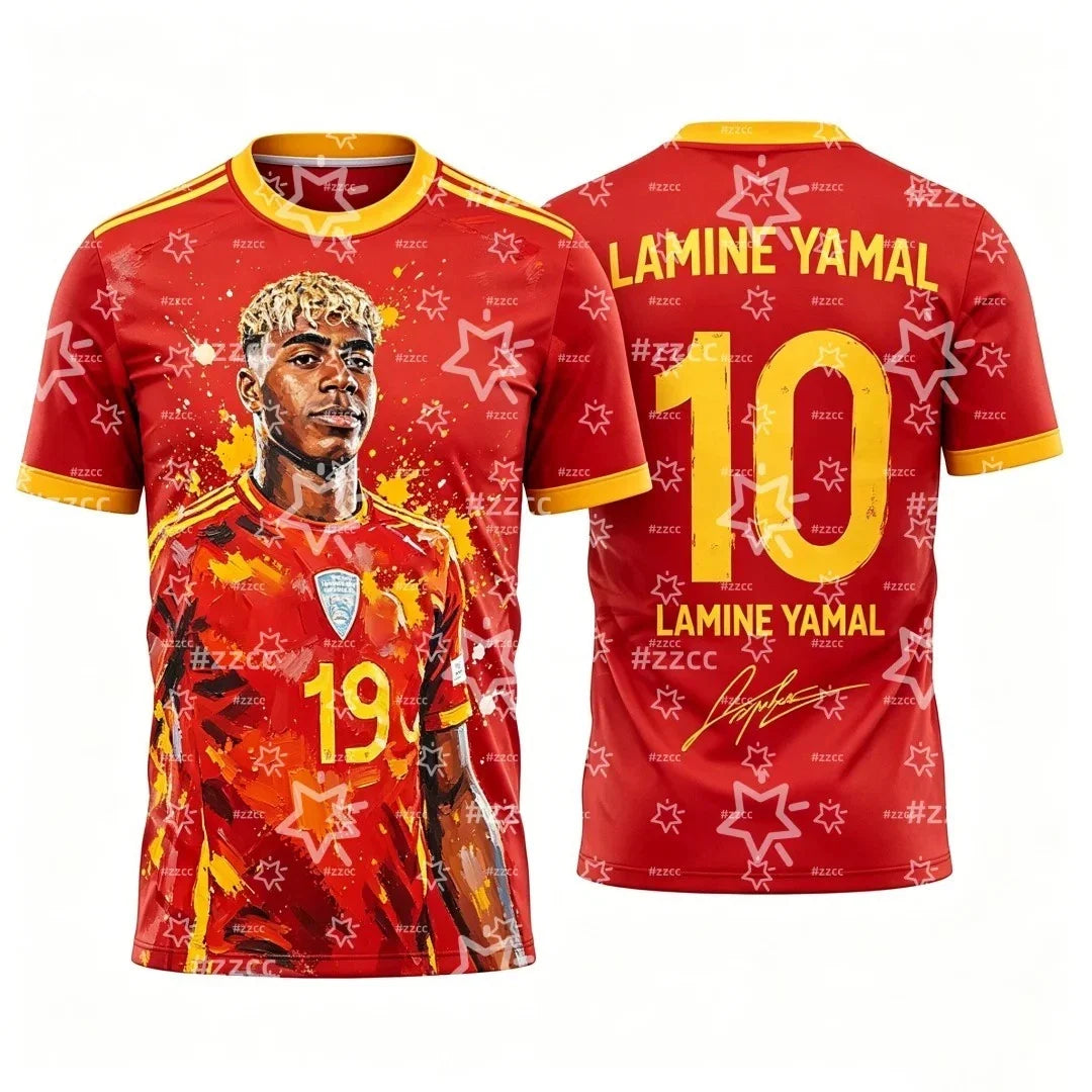 2026 Spain World Cup Football s Polyester Breathable Tees Unisex
