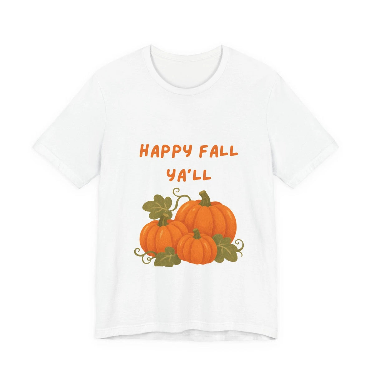 Happy Fall Y'all Pumpkin Design Tee | Fall Pumpkin Shirt