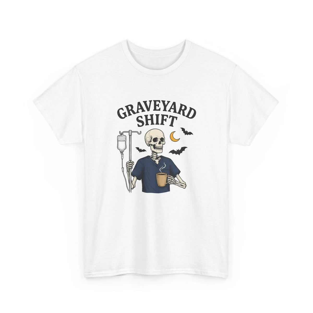 Skeleton Nurse Shirt Nurses Halloween Gift Women Cartoon Tee Bone T-Shirt