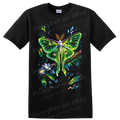 Luna Moth T Shirt Neon Green Botanical Fantasy Insect Nature Graphic Tee