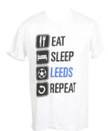 Eat, Sleep, Leeds, Repeat Football Fan Unisex