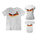 Adult or Kids GERMANY Retro Strip Football TShirt 2026 German Euro World Cup Unisex